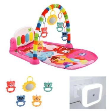 Imagem de Tapete de Atividades Rosa Ginásio Educativo e Luminária - Color Baby