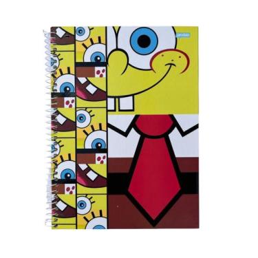 Imagem de Caderno Bob Esponja Universitário 10 Matéria Capa Dura 160 F - Jandaia