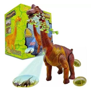 Imagem de Brinquedo Dinossauro Grande Braquiossauro Som Luz Movimento Bota Ovos 