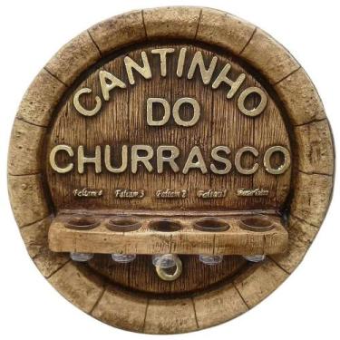 Imagem de Pingometro Tampa De Barril - Cantinho Do Churrasco - 5 Copos - Retrofe
