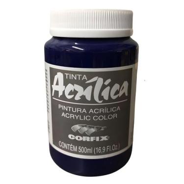Imagem de Tinta Acrílica Corfix Para Telas 500ml G1 Escolha a Cor , AZUL DA PRúS