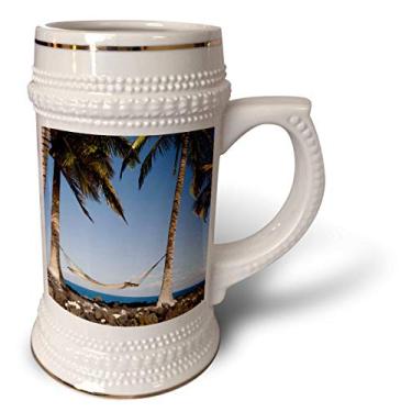 Imagem de 3dRose Havaí, Kona Village, rede entre duas palmeiras-US12 RCA0009-Caneca Rob Casey, 510 g, caneca 623 g, branca