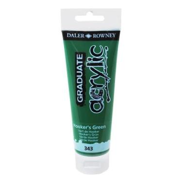 Imagem de Tinta Acrílica Graduate 120ml Verde Hooker 343 Daler Rowney, HOOKER'S 