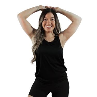 Imagem de Regata Cavada Esportiva Roupa De Academia - JinkingStore, Preto, G