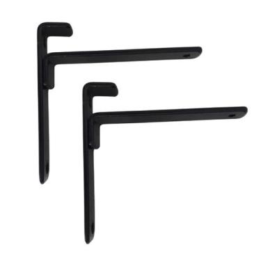 Imagem de Suporte Para Prateleiras Aéreas Flutuantes (Par) - Suporte Gpf, Preto