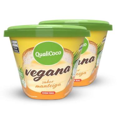 Imagem de Kit 2 Manteiga de Coco Qualicoco 200g Natural com Sal - Qualicôco
