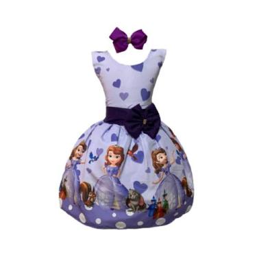 Imagem de Vestido Temático Princesa Sofia C/ Lilas - Pequenos Encantos Baby, Vio