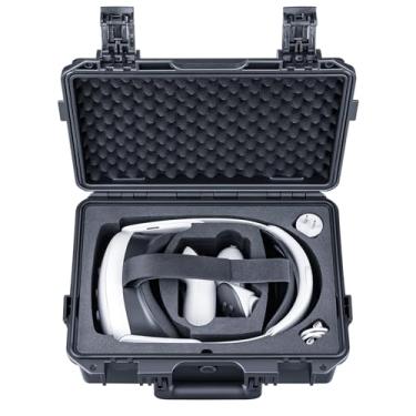 Imagem de Lykus Capa rígida à prova d'água Titan OQ200, funciona com Quest 3S/Quest 3/Quest 2, serve para alça de cabeça oficial Elite, melhor proteção [APENAS CAPA]