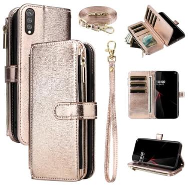 Imagem de Furiet Capa carteira para LG Velvet 5G/LGVelvet Verizon G5 UW T-Mobile 2020 com mais de 10 porta-cartões de couro PU de luxo flip suporte com zíper bolsa para celular à prova de choque para LM G900UM