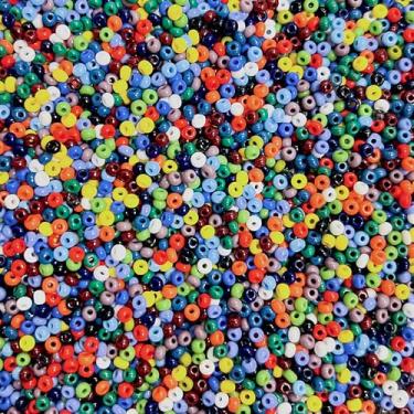 Imagem de Contas de vidro tchecas 8/0 (diâmetro de 2,9 mm) opacas multi - saco a granel de 500 g da Preciosa (Jablonex)