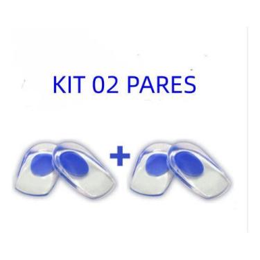 Imagem de 2 Pares Calcanheira De Silicone Gel Esporão Dor Anti Impacto - oem