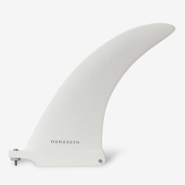 Imagem de nanazero Barbatana central de fibra de vidro Flex 17,78 cm Branco leitoso - Barbatanas centrais únicas para prancha de surf, longboard, comprimento médio