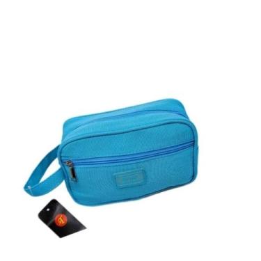 Imagem de Nécessaire Bolsa de Mão Bag Multiuso 2 Divisórias Unissex -  Kenia e K