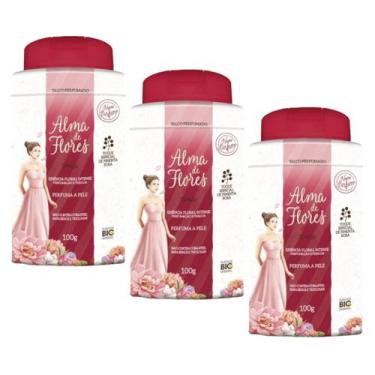 Imagem de Kit 3 Talco Alma De Flores Floral Intense 100G - Memphis
