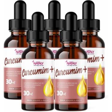 Imagem de Kit Com 05 Curc+  Colágeno Tipo II em Gotas 30ml Nataly - Nataly 
