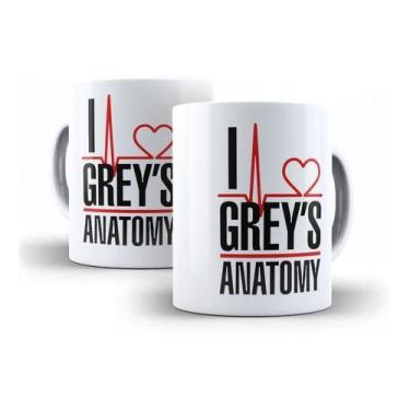 Imagem de Caneca Branca I Love Greys Anatomy Series Medico Enfermeira - Alabama 