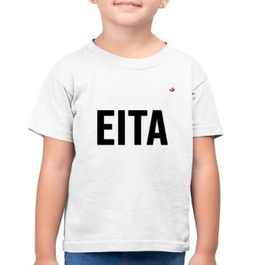 Imagem de Camiseta Algodão Infantil Eita - Foca na Moda, Branco, 10