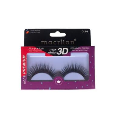 Imagem de Cílios Postiços Max Efeito 3D CL5-8 com Fios Naturais Longos e Médios 