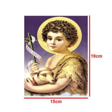 Imagem de Capela Oratório Arabesco com Imagem São João 25x18x31 Mdf Madeira Imbu