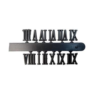 Imagem de Algarismos Números Romanos para Relógios Preto 1,1cm - UNIART