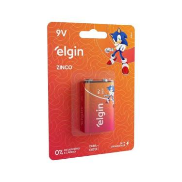 Imagem de Pilha Bateria 9v Zinco Elgin 1 Cartela com 1 Brinquedo Radio Sensor Vi