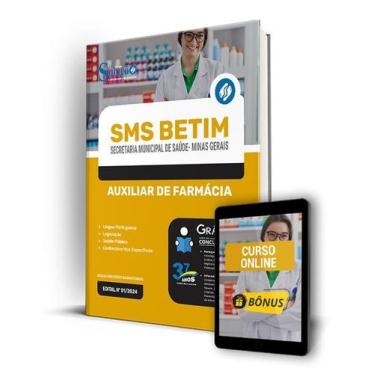 Imagem de Apostila SMS BETIM - MG 2024 - Auxiliar de Farmácia