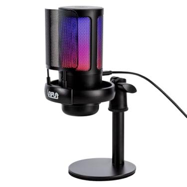 Imagem de Microfone Condensador com RGB Led USB-C para Streaming e Jogos, Cabos & Plugs