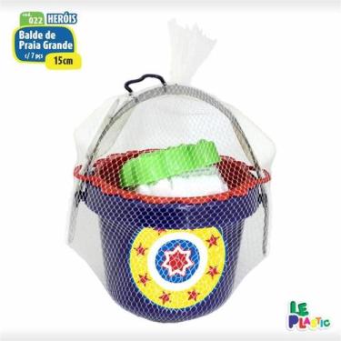 Imagem de Baldinho de praia baldinho 15cm c/ acessorios leplastic