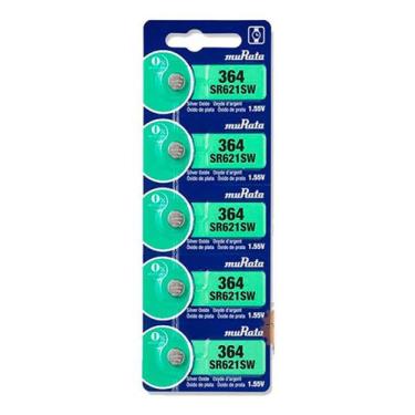 Imagem de 5 Baterias Sony 364 Sr621 Orig. Ag1 Lr620 Lr621 Lr60 Relógio - MURATA