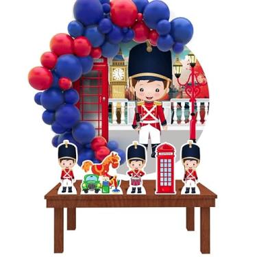 Imagem de Kit Decoração Painel Redondo Festa de Aniversário Infantil Soldadinho de Chumbo