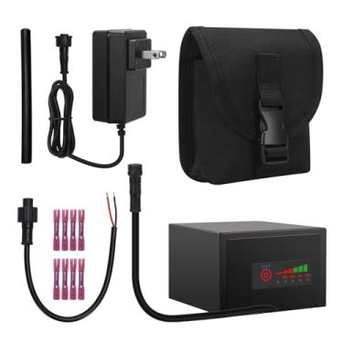 Imagem de Kit de bateria elétrica HFFP-01 12V 10Ah Fish Finder kit de bateria e carregador com tela instantânea exclusiva de bateria, compatível com localizadores de peixes, GPS, sonda de profundidade, câmeras