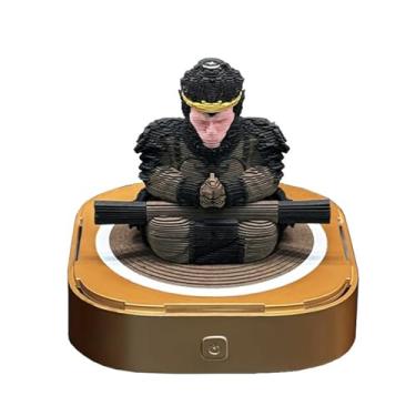 Imagem de 2025 Calendário Bloco de notas com luzes, Wukong 3D notas pegajosas rasgar calendário, peça de tempo calendário rasgar, pegajosa para casa escritório decoração presente (Wukong)