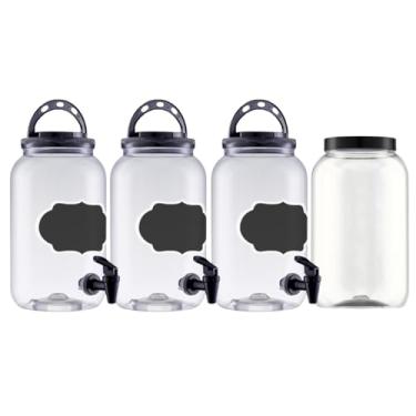 Imagem de Kit 3 Dispenser Amaciante Produtos de Limpeza 3,6Lts + Porta Sabão 3,6L Lavanderia (Preto)