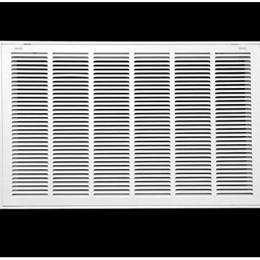 Imagem de Grade de filtro de ar de retorno de aço de 86 x 50 cm para filtro de 2,5 cm - Face/porta removível - Capa de duto HVAC - Face plana estampada - Branca [Dimensões externas: 91 cm L x 52 cm altura]