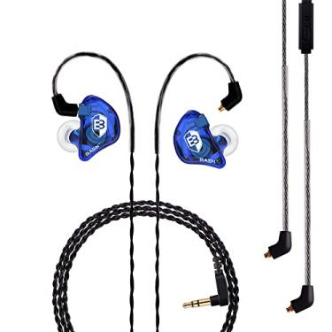 Imagem de BASN Fones de Ouvido Intra-Auriculares para Músicos, Bateristas Audiófilos, Fones de Ouvido com Isolamento de Ruído Bsinger Pro com Driver Duplo e Som Cristalino Dinâmico (Pro Clear Blue)