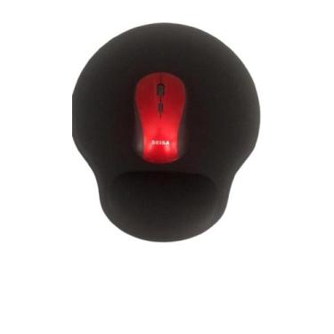 Imagem de Mouse Pad Ergonômico Com Apoio De Pulso E Base Cor Preto - Seisa