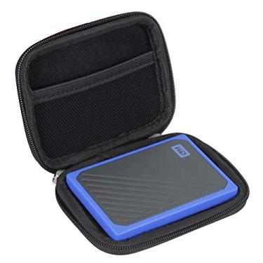 Imagem de Hermitshell capa rígida para viagem para WD 1 TB 500 GB My Passport Go Cobalt SSD portátil armazenamento externo, Preto