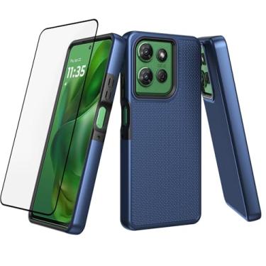 Imagem de Ailiber Capa para celular Motorola Moto G Power 2025, com protetor de tela, camada dupla à prova de choque, amortecedor de silicone antiderrapante, capa de celular resistente para Moto G Power