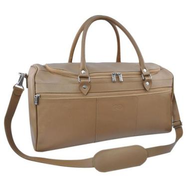 Imagem de Bolsa de Viagem NESS em Couro Galvani, Argila
