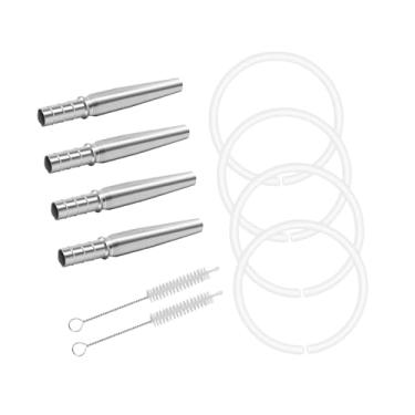 Imagem de IEUDNS 4 Defina o kit de xarope de bordo de bordo 4 peças Tubo de xarope fácil de usar, premium 4pcs Maple Tree Taps Spiles, com escovas de limpeza