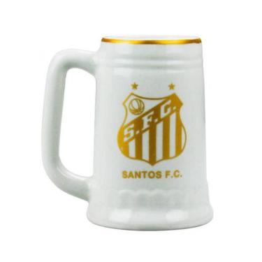 Imagem de Caneca Branca Porcelana 500ml Santos - mileno