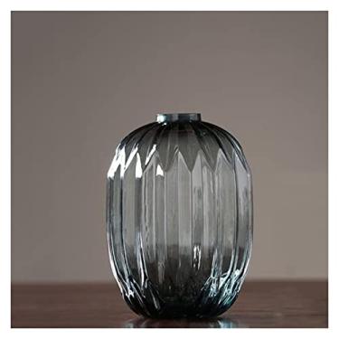 Imagem de Vaso Vaso de vidro transparente planta cristal decoração moderna luxo nórdico vaso flor seca hidroponia wazon decoração mesa bi50vs Vaso de flores(Grande)