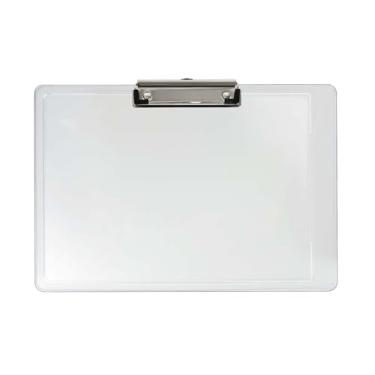 Imagem de Acrimet Prancheta Ofício Horizontal Paisagem, Prendedor Metálico Wire Clip, Para Desenho e Anotações, Cristal Transparente, 1 peça, 139.5