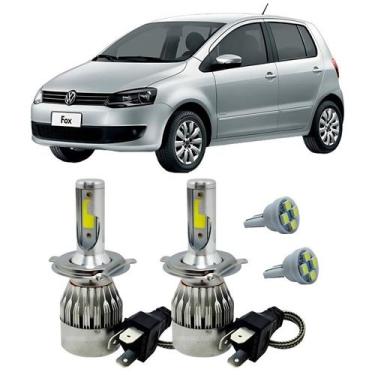 Imagem de Kit Super Led H4 6000K Farol Auto Baixo Fox 2003 A 2010 T10 - Autovex