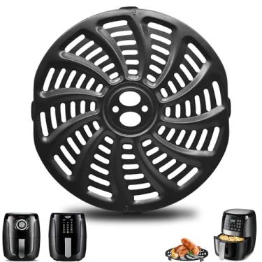 Imagem de GCQ Frigideira a ar para fritadeira Gourmia GAF536 GAF556 GAF566 5QT Air Fryer, 21 x 21 cm, peças de reposição para fritadeira a ar antiaderente, acessórios de cesta, placa de grelha com amortecedores