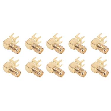 Imagem de Painel de Conector de RF 90 Graus Adaptador Coaxial SMA Placa de PCB Base 10pcs Bents Baixa Perda de Alto Desempenho para Equipamento de Microondas