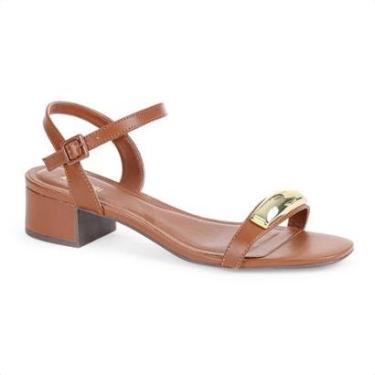 Imagem de Sandália Anacapri Salto Bloco Marie Marrom - Feminino-Feminino