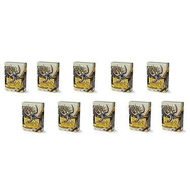 Imagem de 10 Packs Dragon Shield Matte Mini Japanese Ivory 60 ct Card Sleeves Display Case