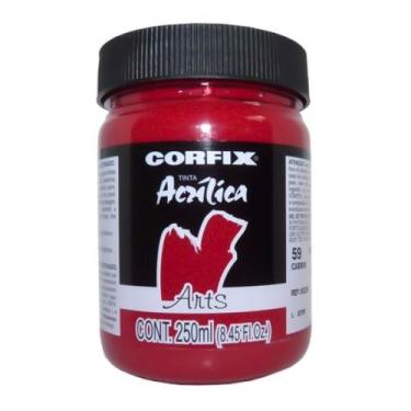 Imagem de Tinta Acrílica G1 Arts 059 Carmin 250ml Corfix, 059 - CARMIN