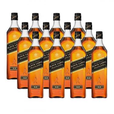 Imagem de Whisky Escocês Johnnie Walker Black Label 12 anos 750ml Caixa com 12 unidades